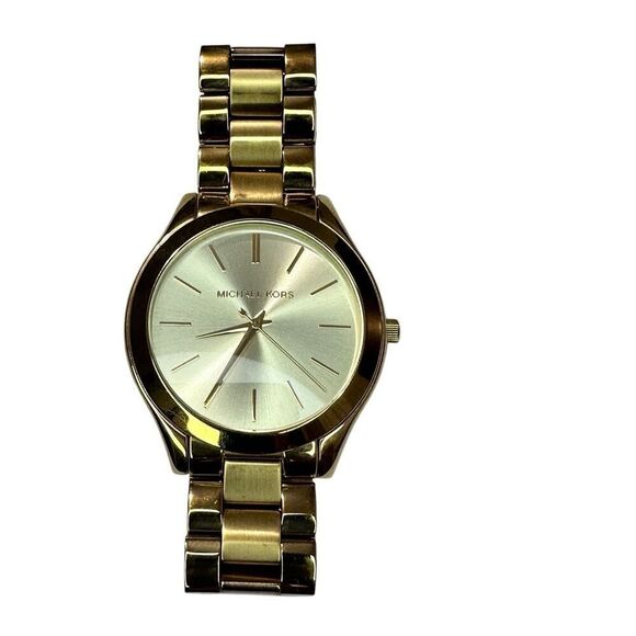 Michael Kors Accessories - MICHAEL KORS MK3179 Women Slim Runaway Gold tone Watch W120